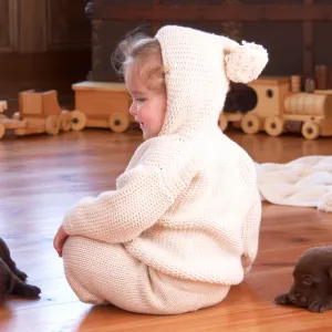 Pom-Pom Hooded Cardigan Pattern