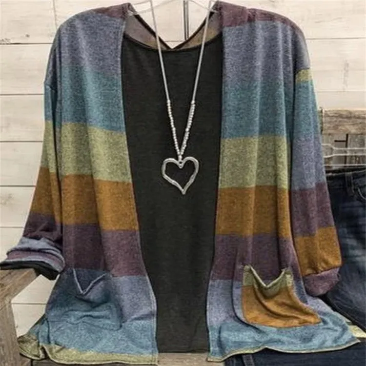 Printed Casual Loose Cardigan