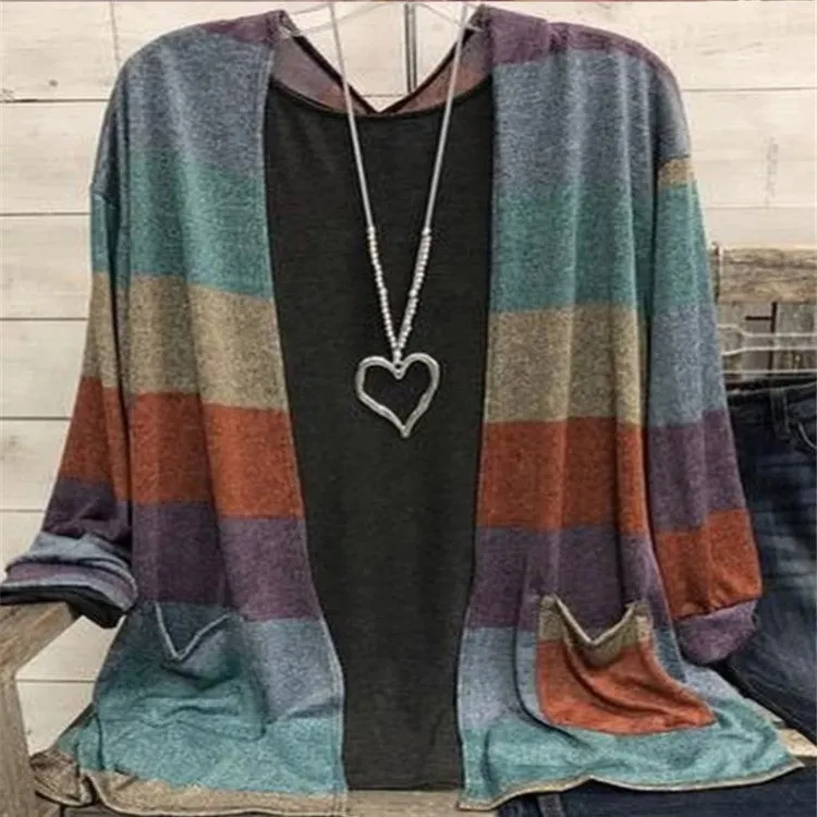 Printed Casual Loose Cardigan