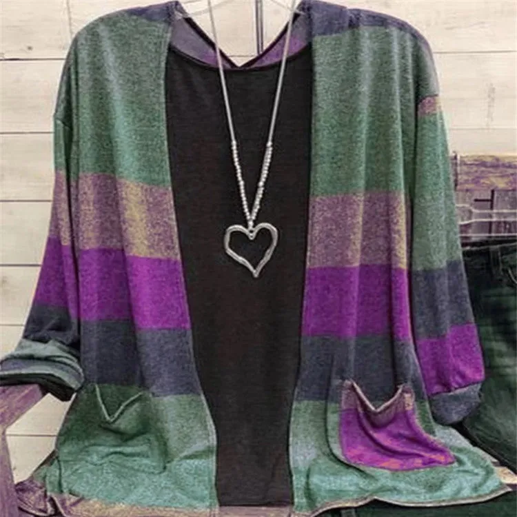 Printed Casual Loose Cardigan