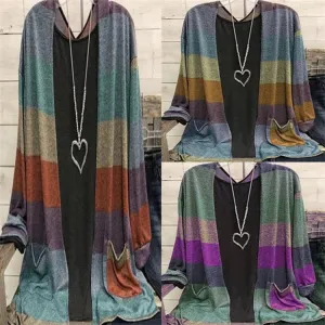 Printed Casual Loose Cardigan