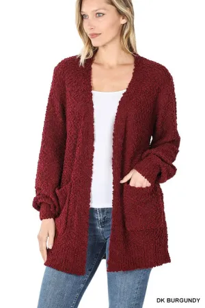 Puff Sleeve Popcorn Cardigan