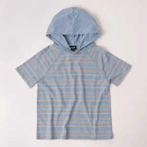 Raglan Stripe Hooded Tee