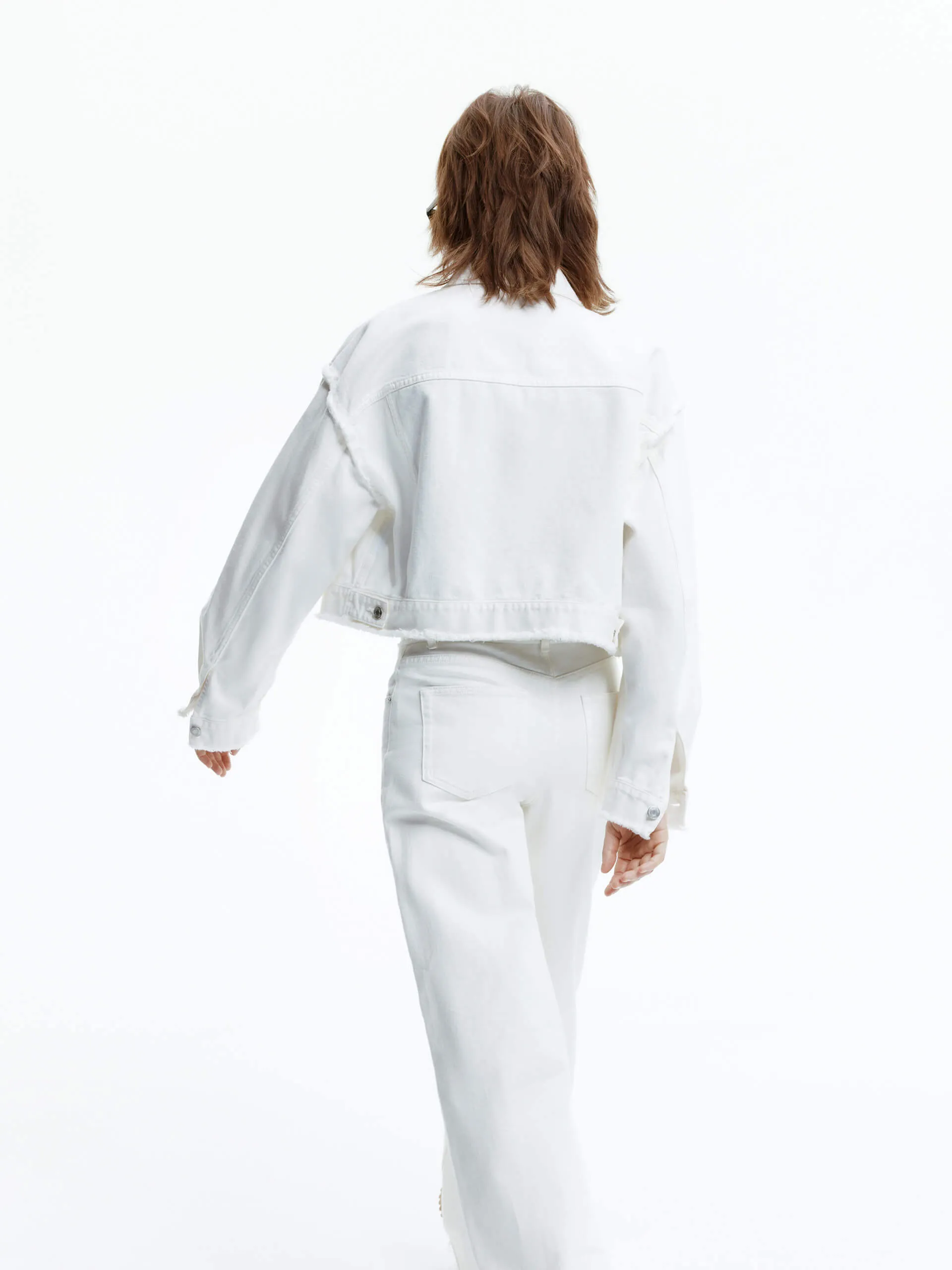 Raw Hem Cropped Jacket