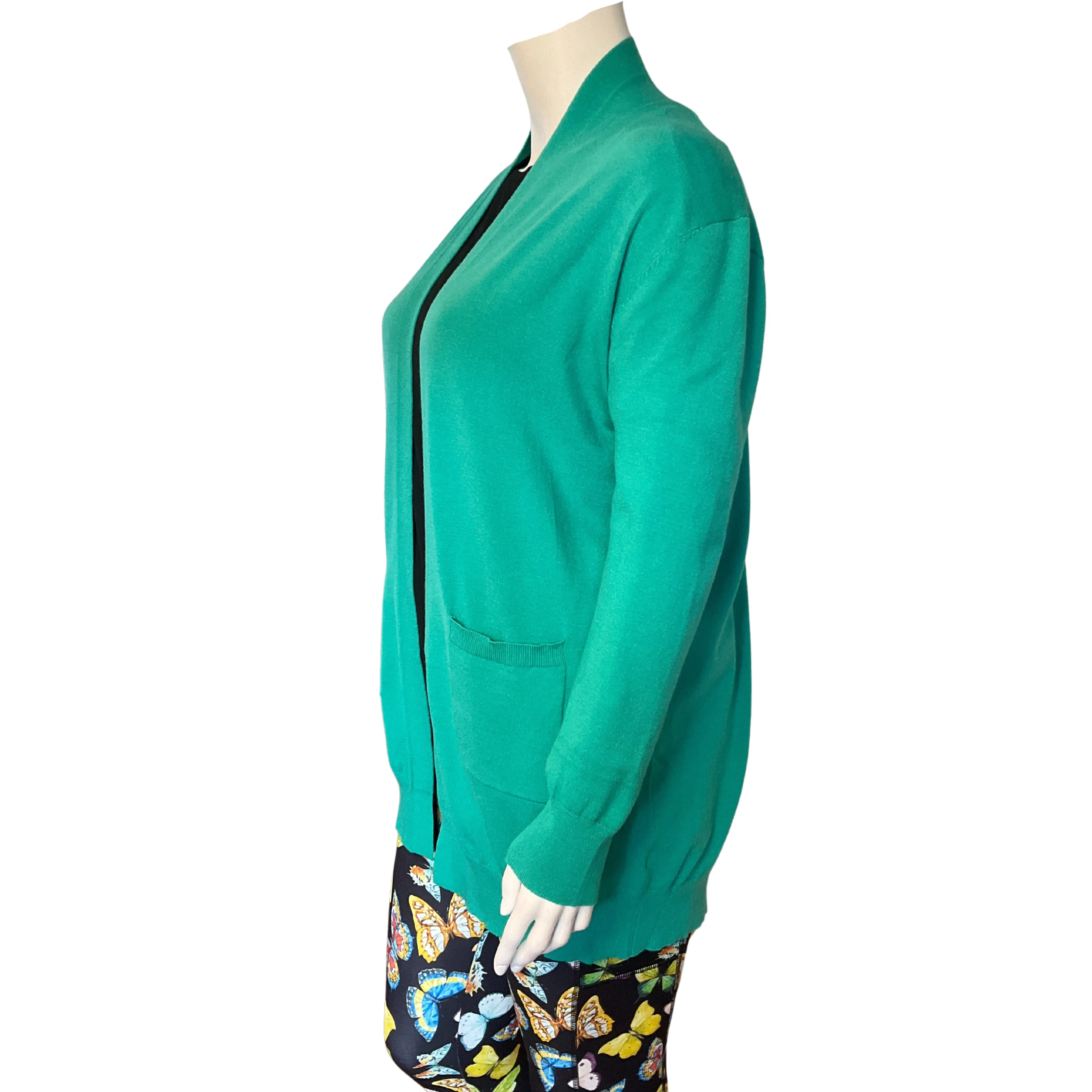 Relaxed Pocket Cardigan Green