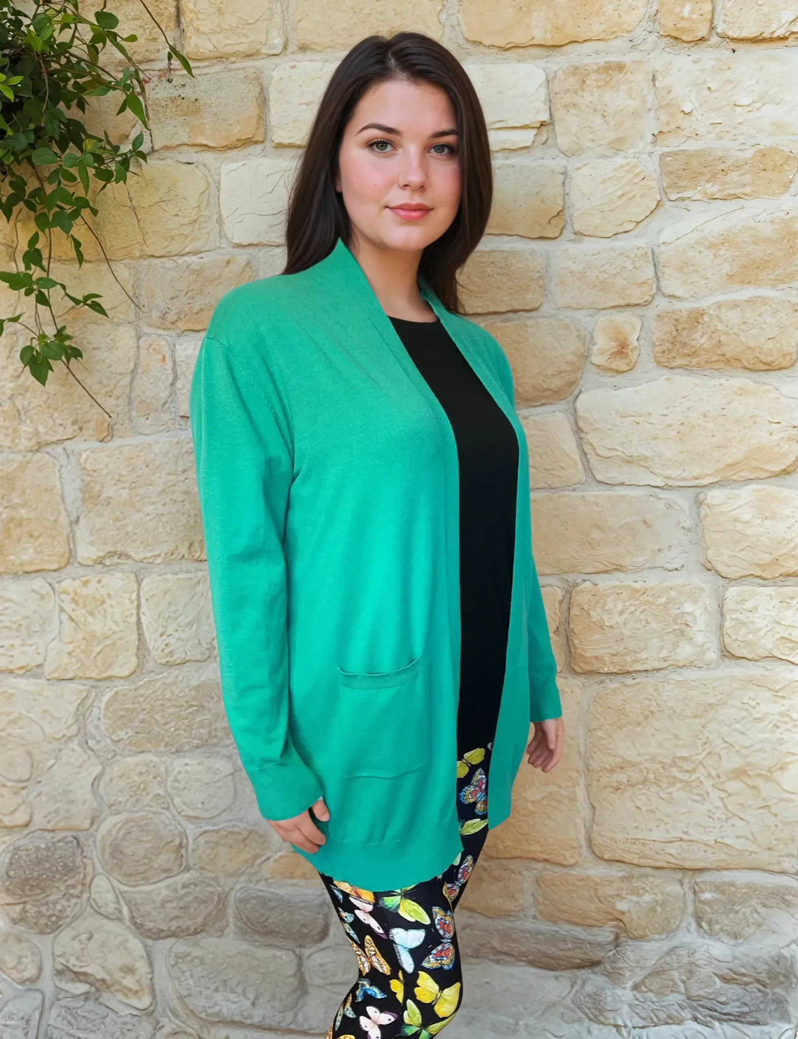 Relaxed Pocket Cardigan Green