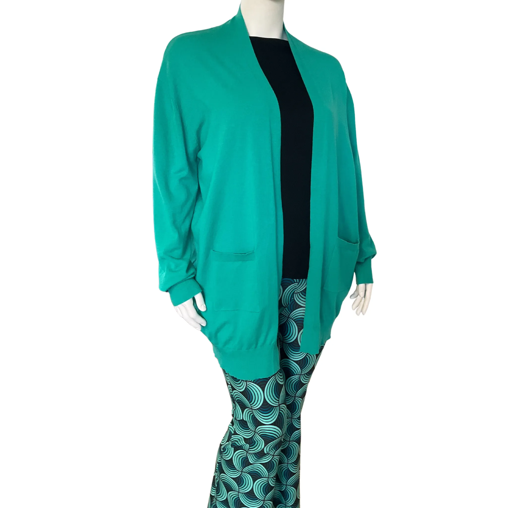 Relaxed Pocket Cardigan Green