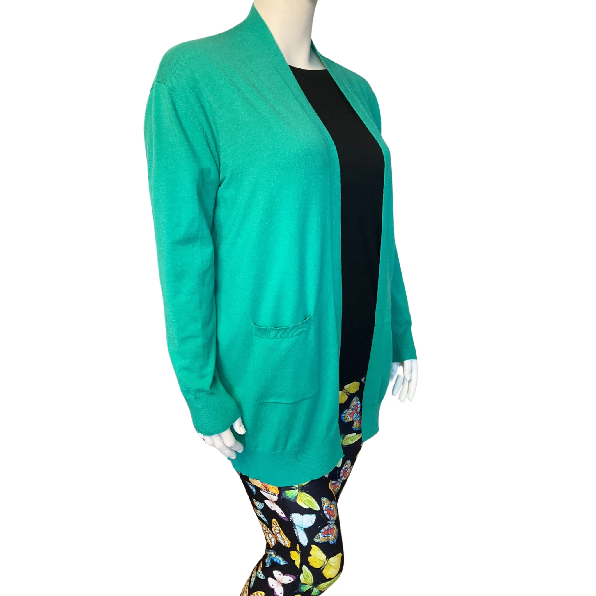 Relaxed Pocket Cardigan Green