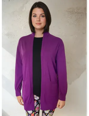 Relaxed Pocket Cardigan Purple