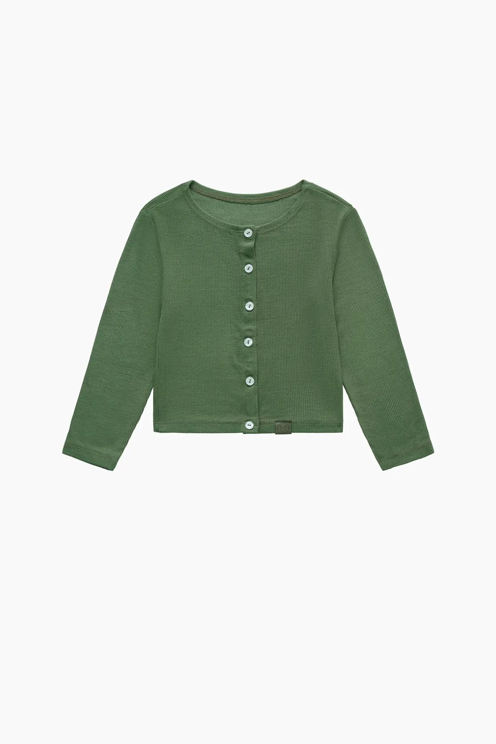 RIBBED MODAL KIDS CARDIGAN SET - ROSEMARY