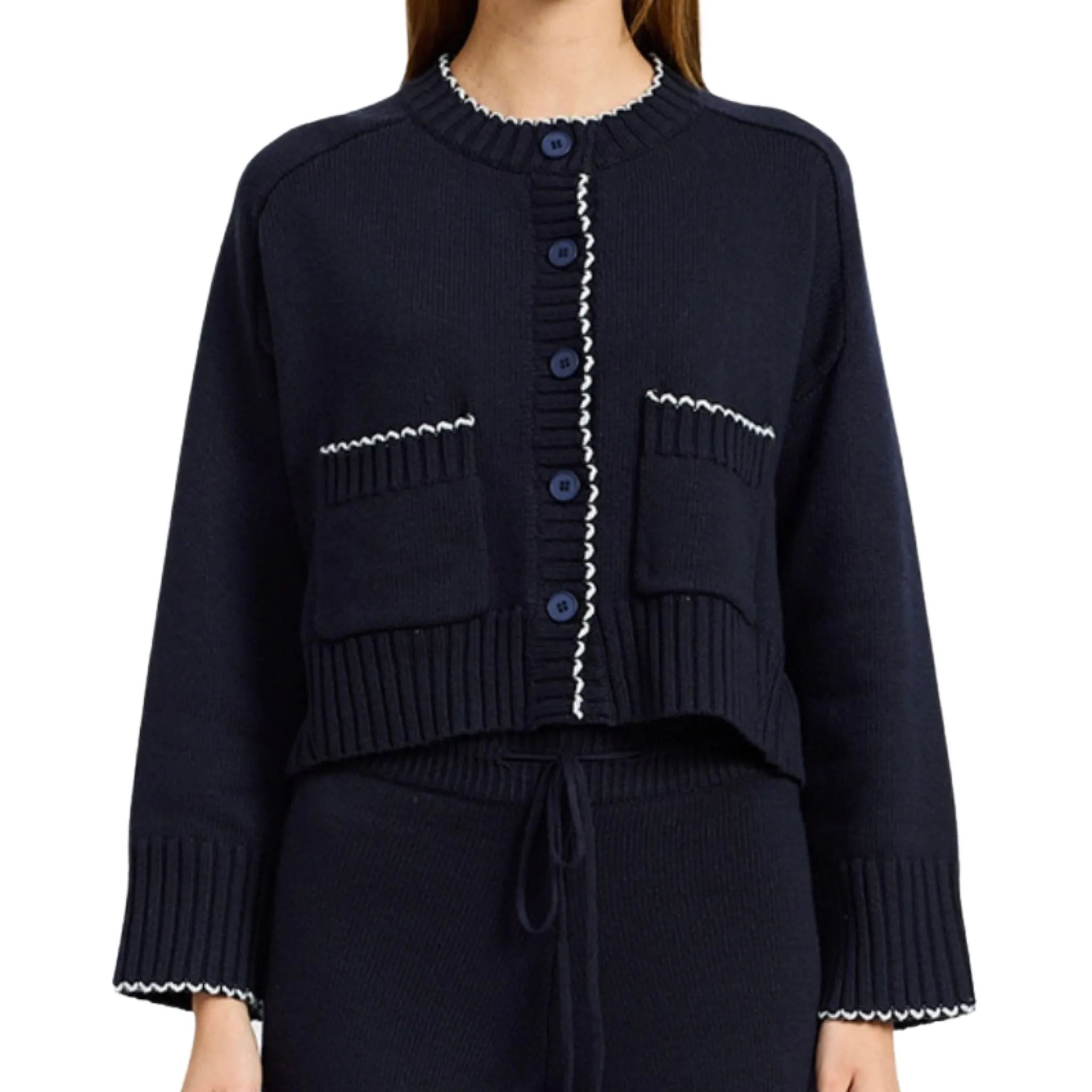 Rochelle Contrast Stitch Cardigan