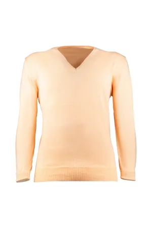 Salmon V-neck Sweater