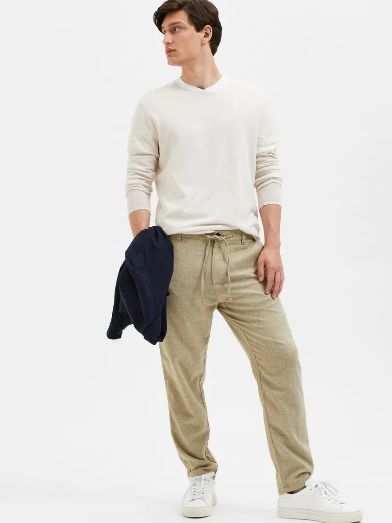 Selected Homme Brody - Hørmix slim tapered fit chinos