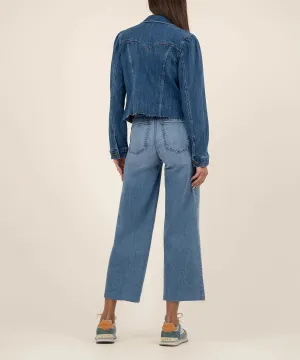 SHAYA CROP JACKET-NO WST-FRT&BCK RAW HEM