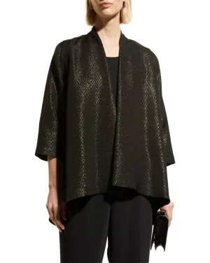 Shimmer Rib Swing Cardigan