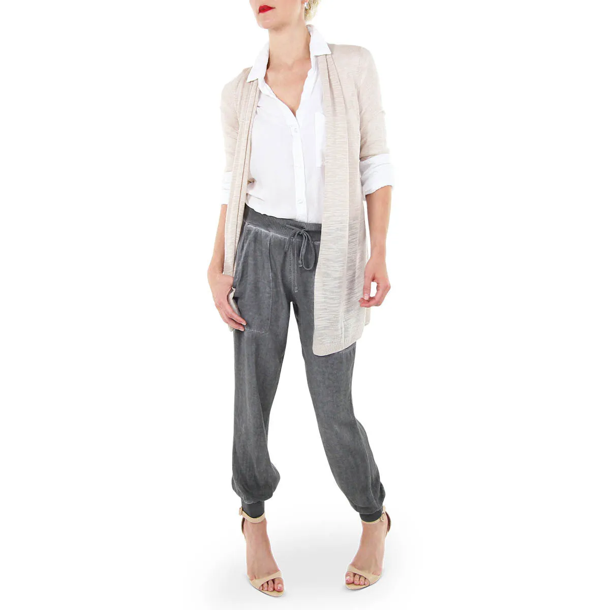 Shirt Tail Button Down Blouse