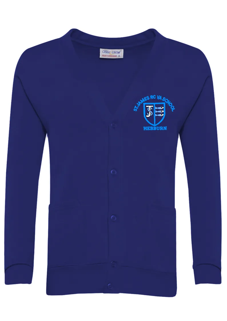 St James R.C.V.A. Primary School Royal Blue Cardigan
