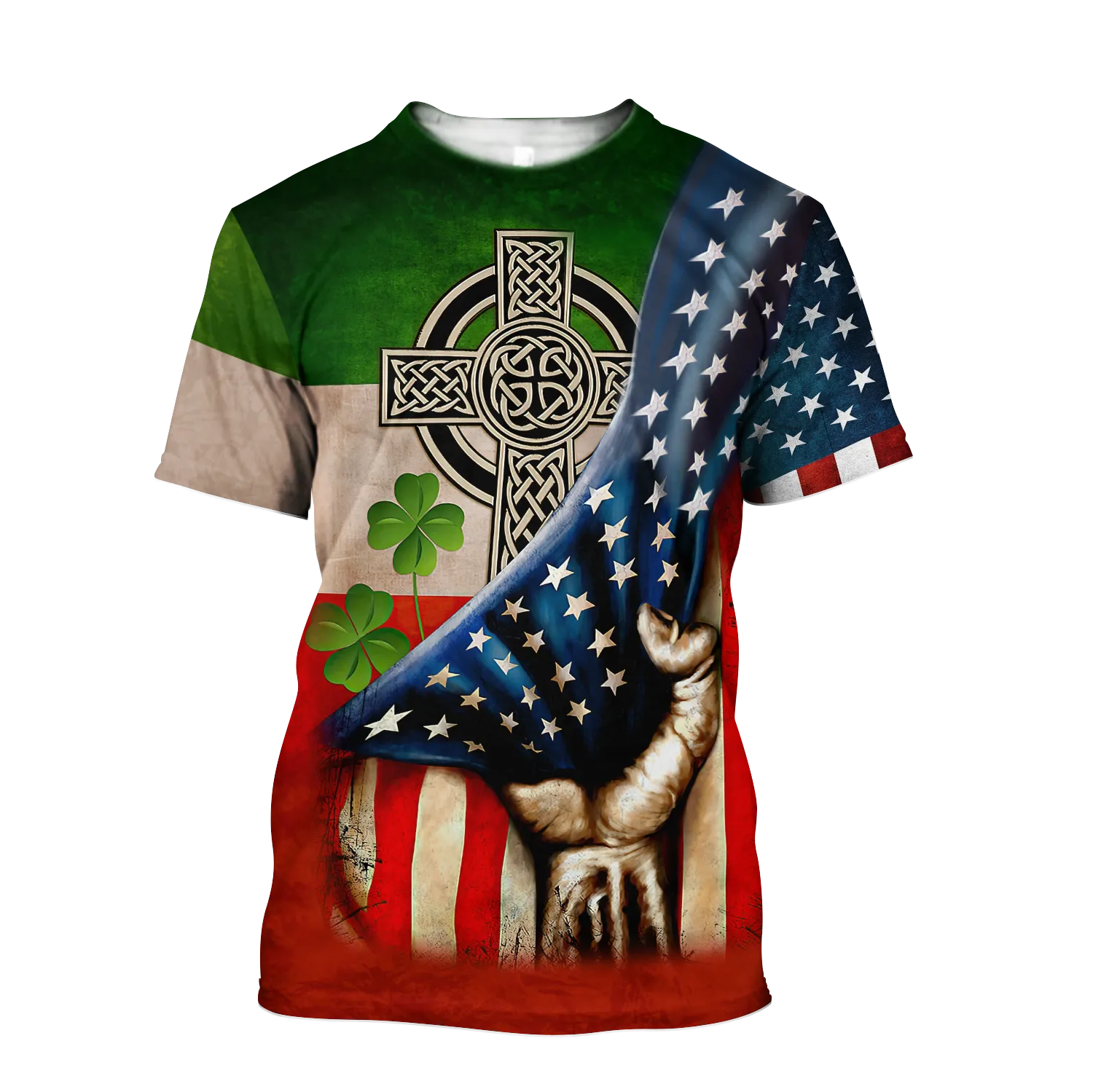 St Patrick's Day USA Flag 3D Shirt, St Patrick's Day Shirt, American Flag Shirt, Saint Patrick's Day Shirt, Irish Shirt, USA Flag Shirt