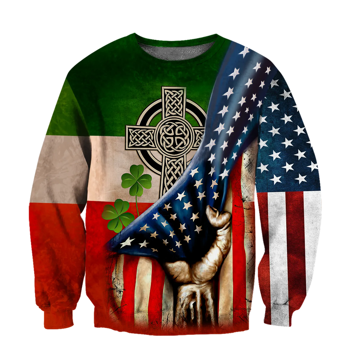 St Patrick's Day USA Flag 3D Shirt, St Patrick's Day Shirt, American Flag Shirt, Saint Patrick's Day Shirt, Irish Shirt, USA Flag Shirt