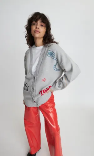 Stella Nova The Tailors Cardigan Light Grey