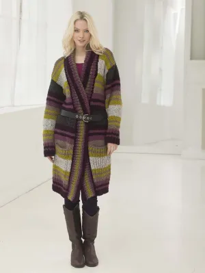 Striped Boyfriend Cardigan (Knit)