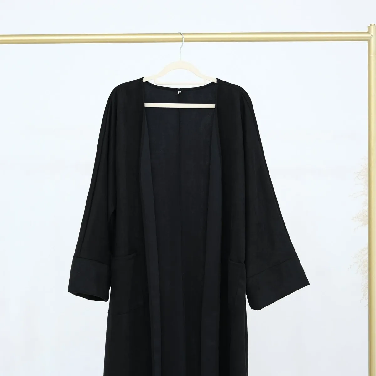 Suede Cardigan Open Abaya (MOA093)