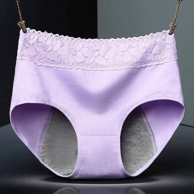 Super Soft Cotton High Waist Leak Proof Period Panties -Skin