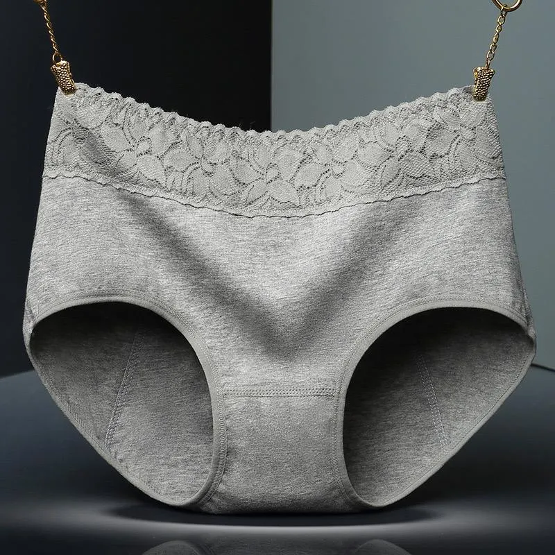 Super Soft Cotton High Waist Leak Proof Period Panties -Skin