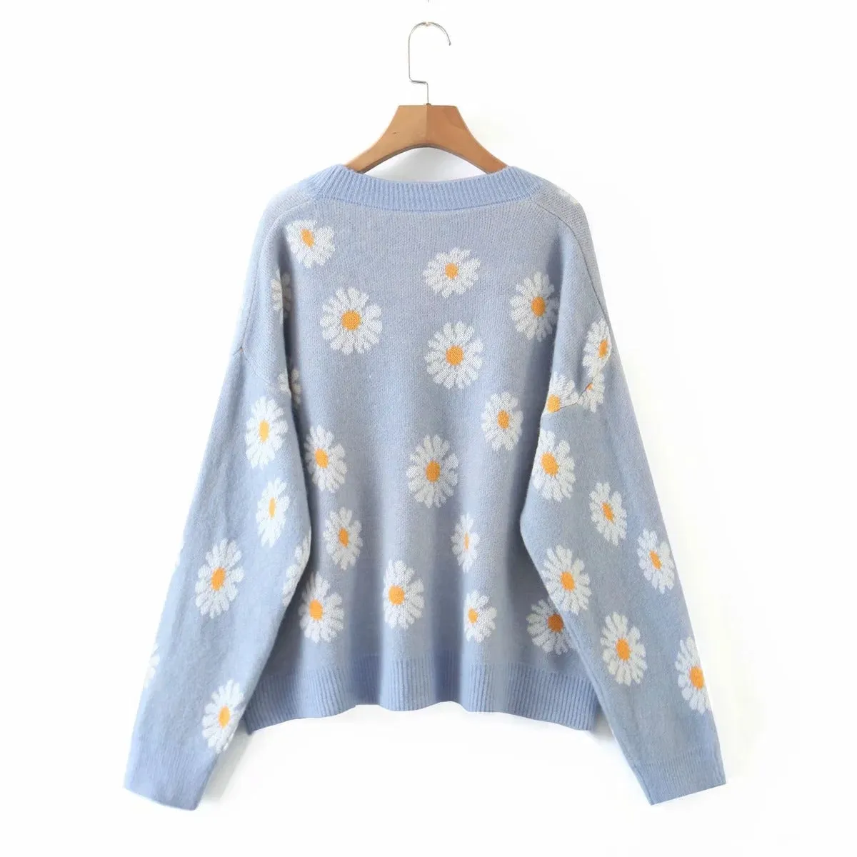 Sweet Sunflower Knitwear Cardigan Sweater - Embrace Sunshine in Your Wardrobe! 🌻👚