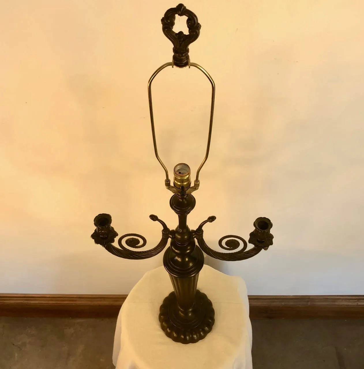 Table Lamp, Ornate Bronze, Traditional