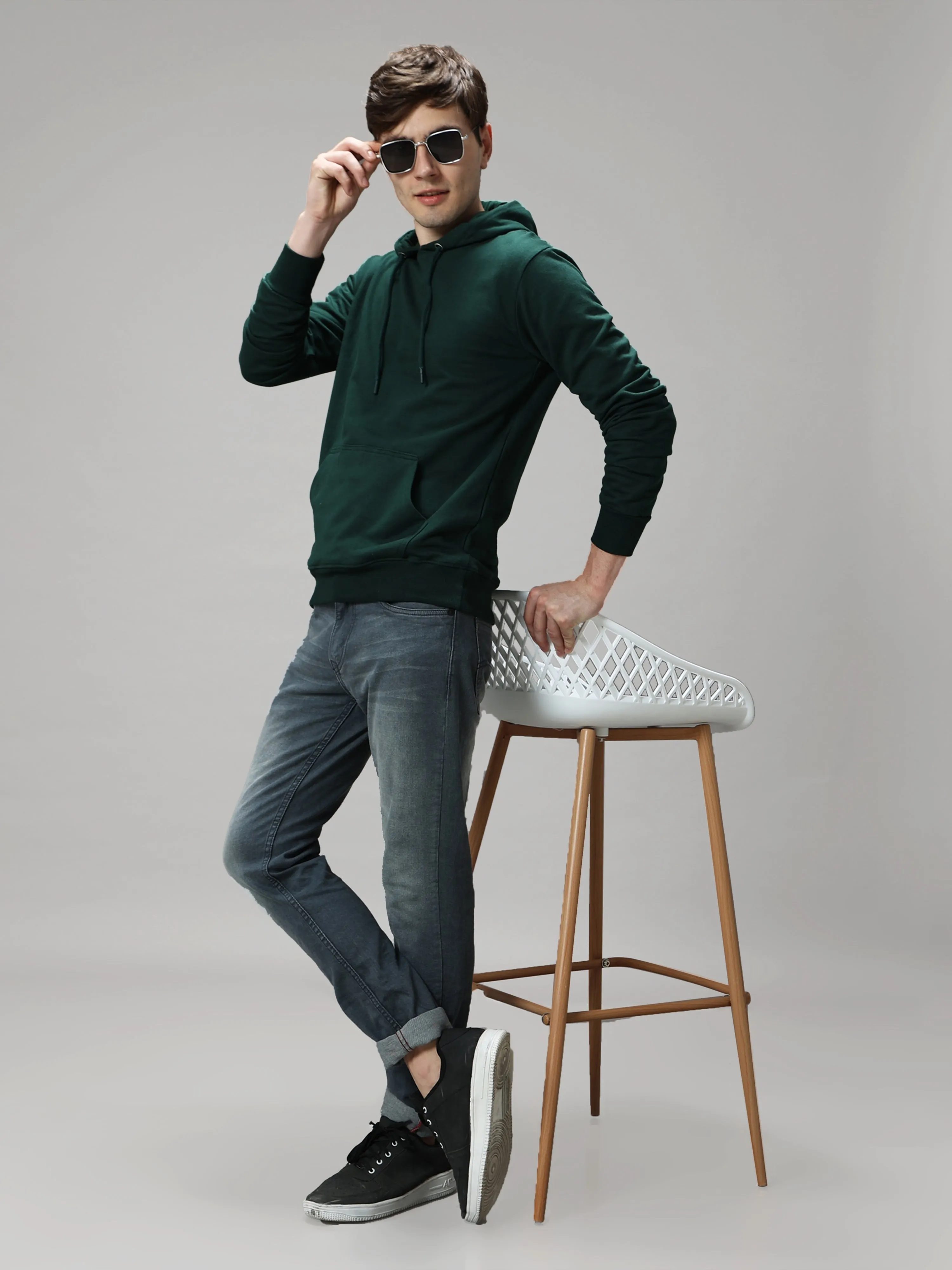 The Greenage Dark Green Hoodie