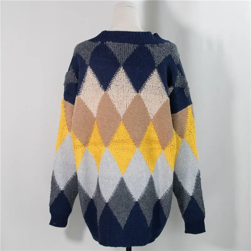 Trendy Button Puff Sleeve Cardigan Sweater - Elevate Your Style with Plaid Perfection! 🌟🧥