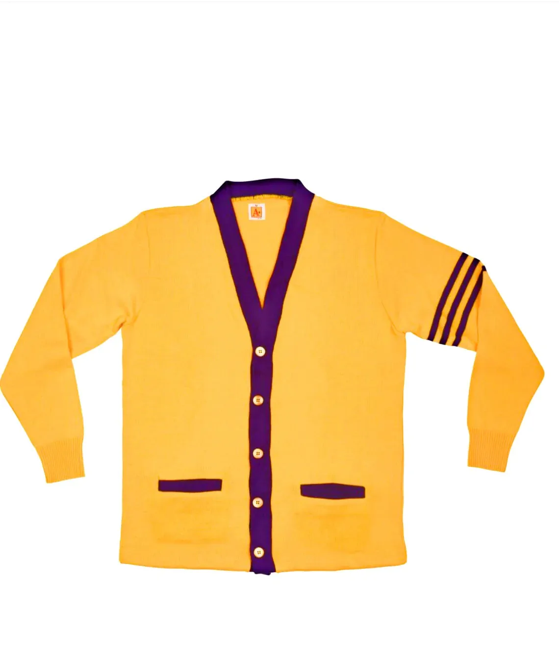 Unisex Adult Contrasting Trim Varsity Cardigan