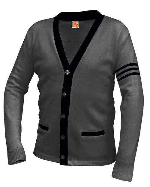 Unisex Adult Contrasting Trim Varsity Cardigan