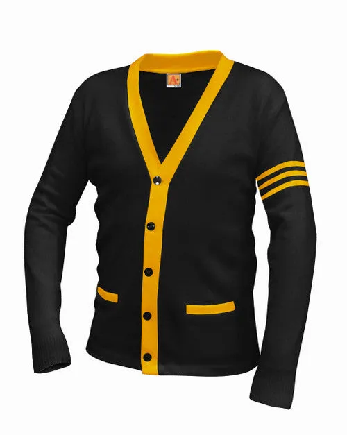 Unisex Adult Contrasting Trim Varsity Cardigan