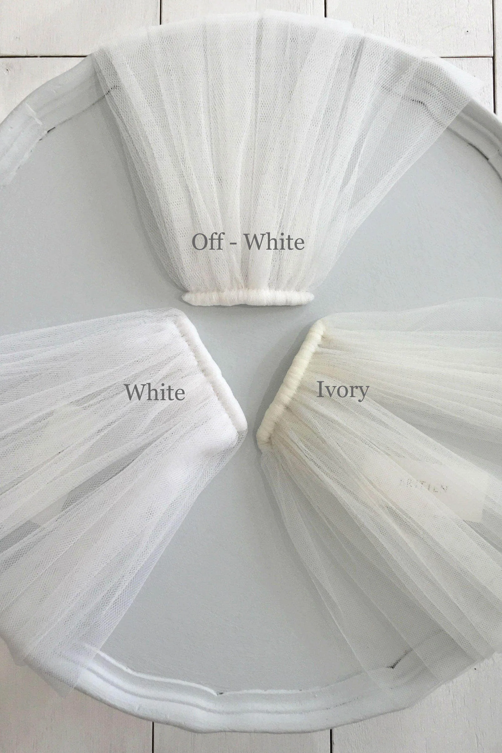 Veil swatch samples - traditional tulle