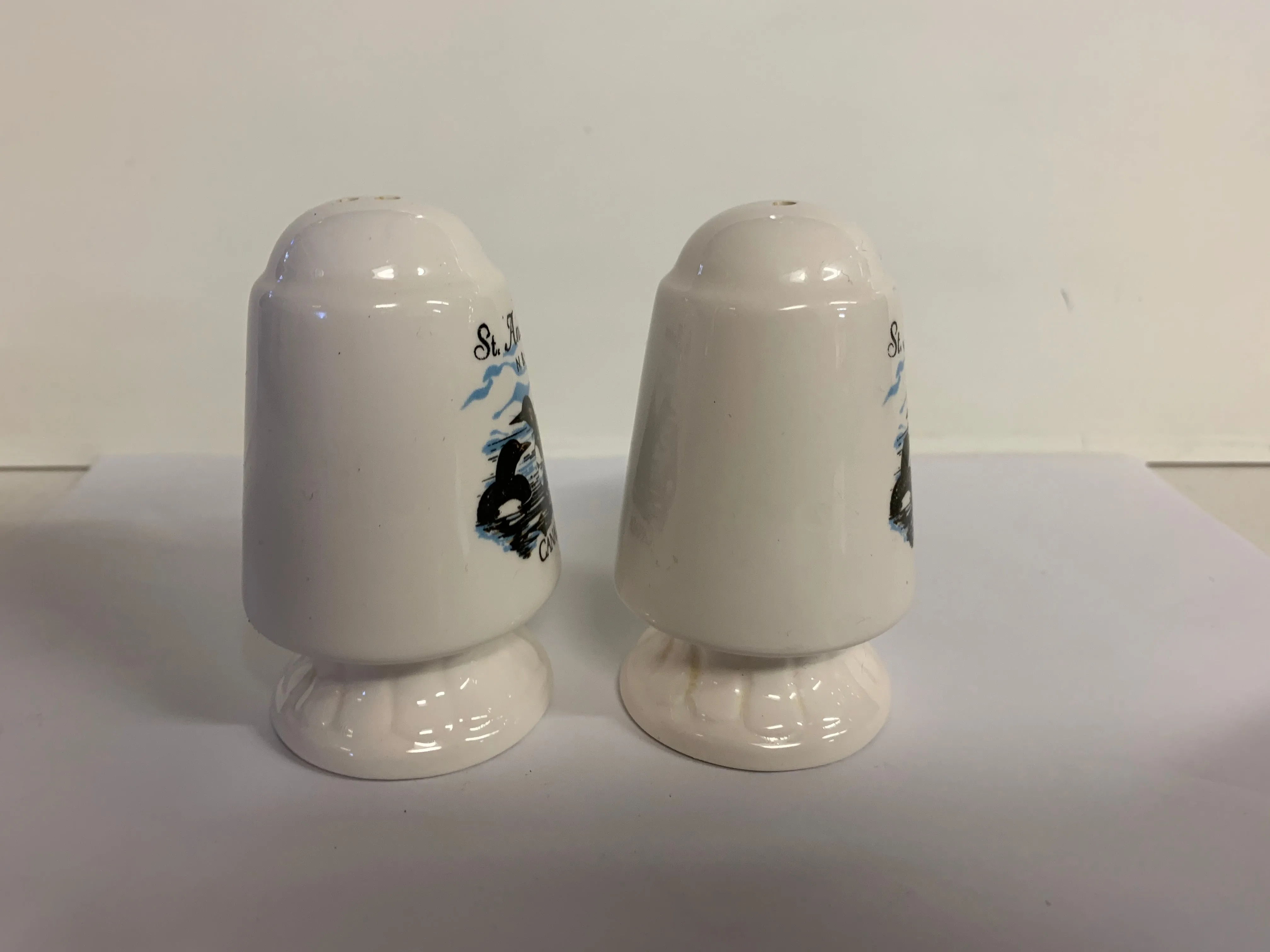 Vintage Canada St Andrews NB Souvenir Ceramic Salt & Pepper Shakers Travel Trip