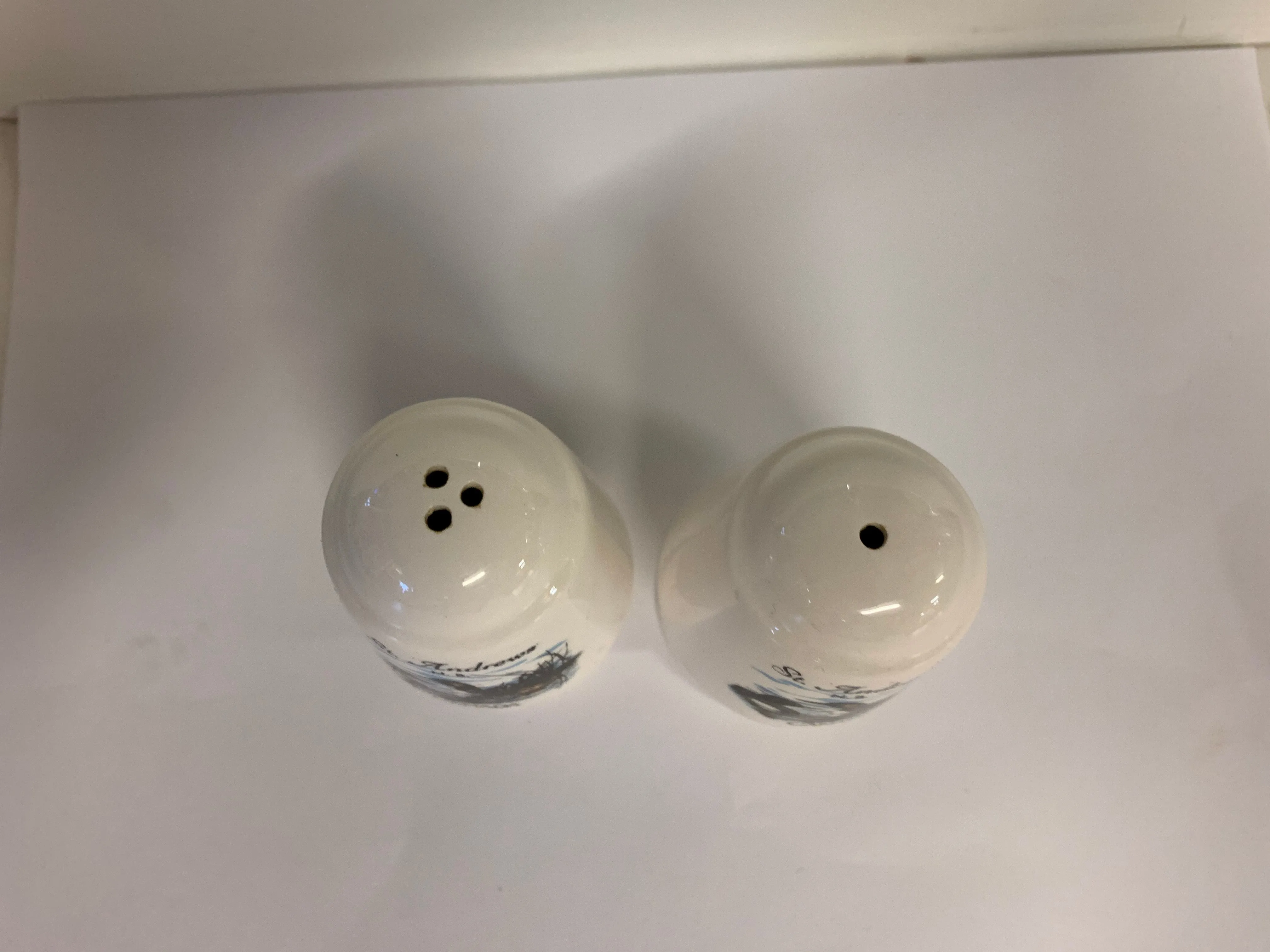 Vintage Canada St Andrews NB Souvenir Ceramic Salt & Pepper Shakers Travel Trip