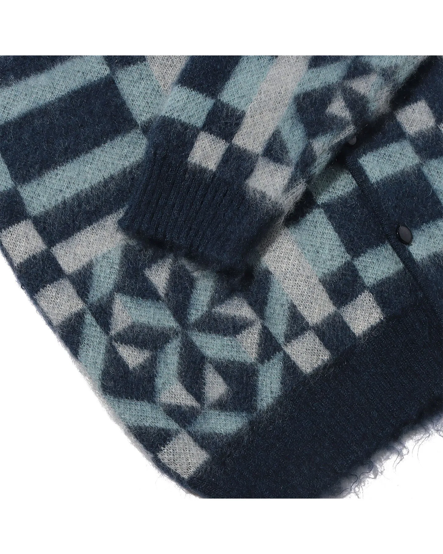 Vintage quilt mohair cardigan
