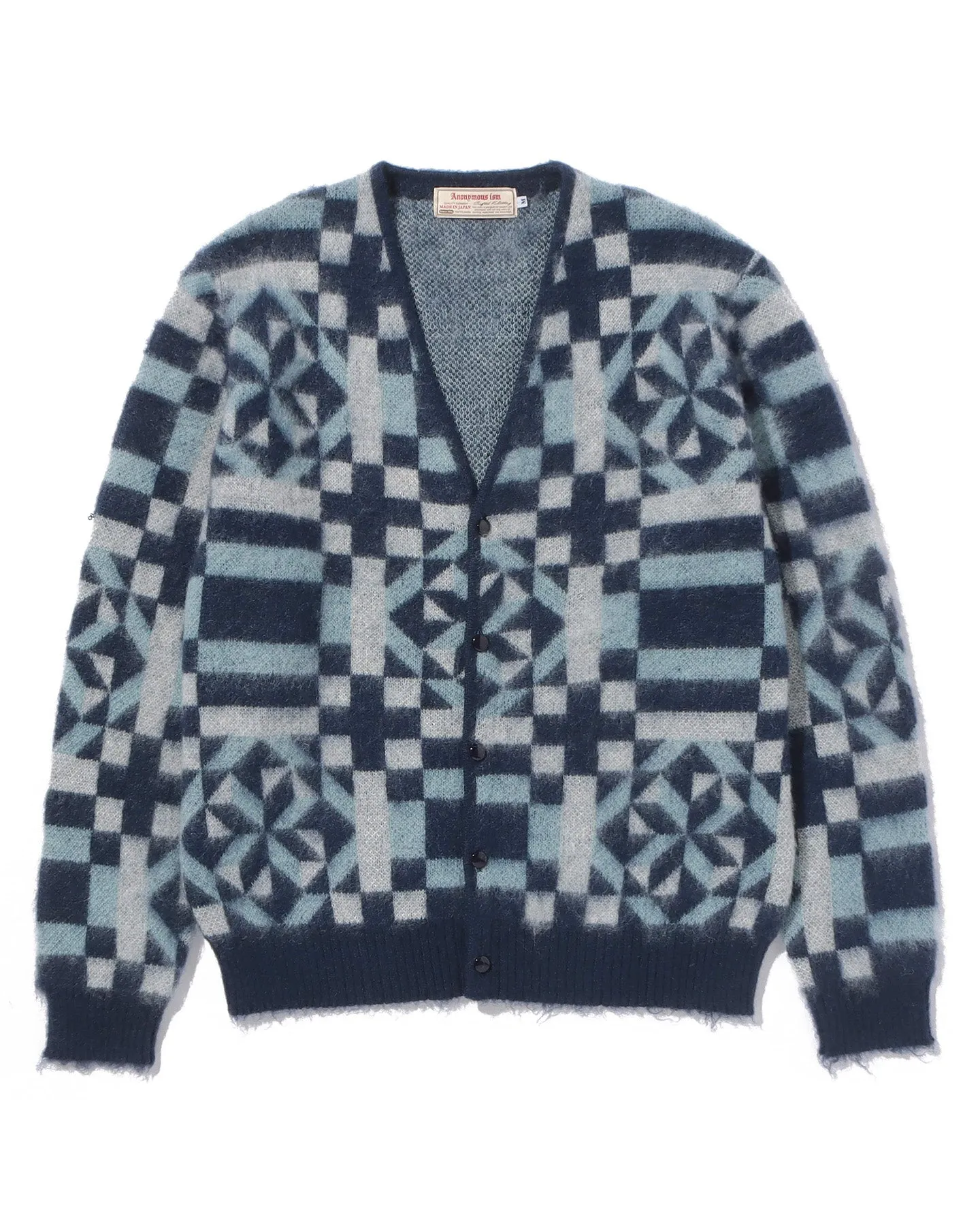 Vintage quilt mohair cardigan