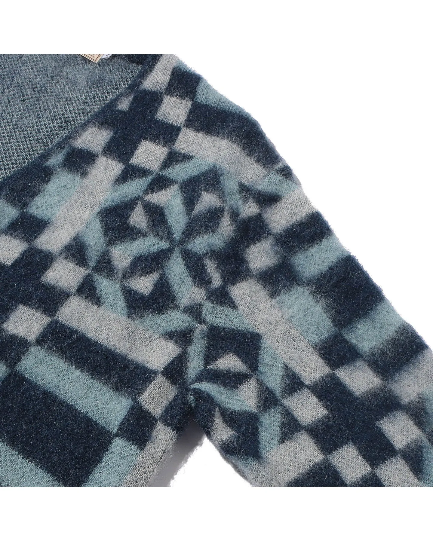 Vintage quilt mohair cardigan