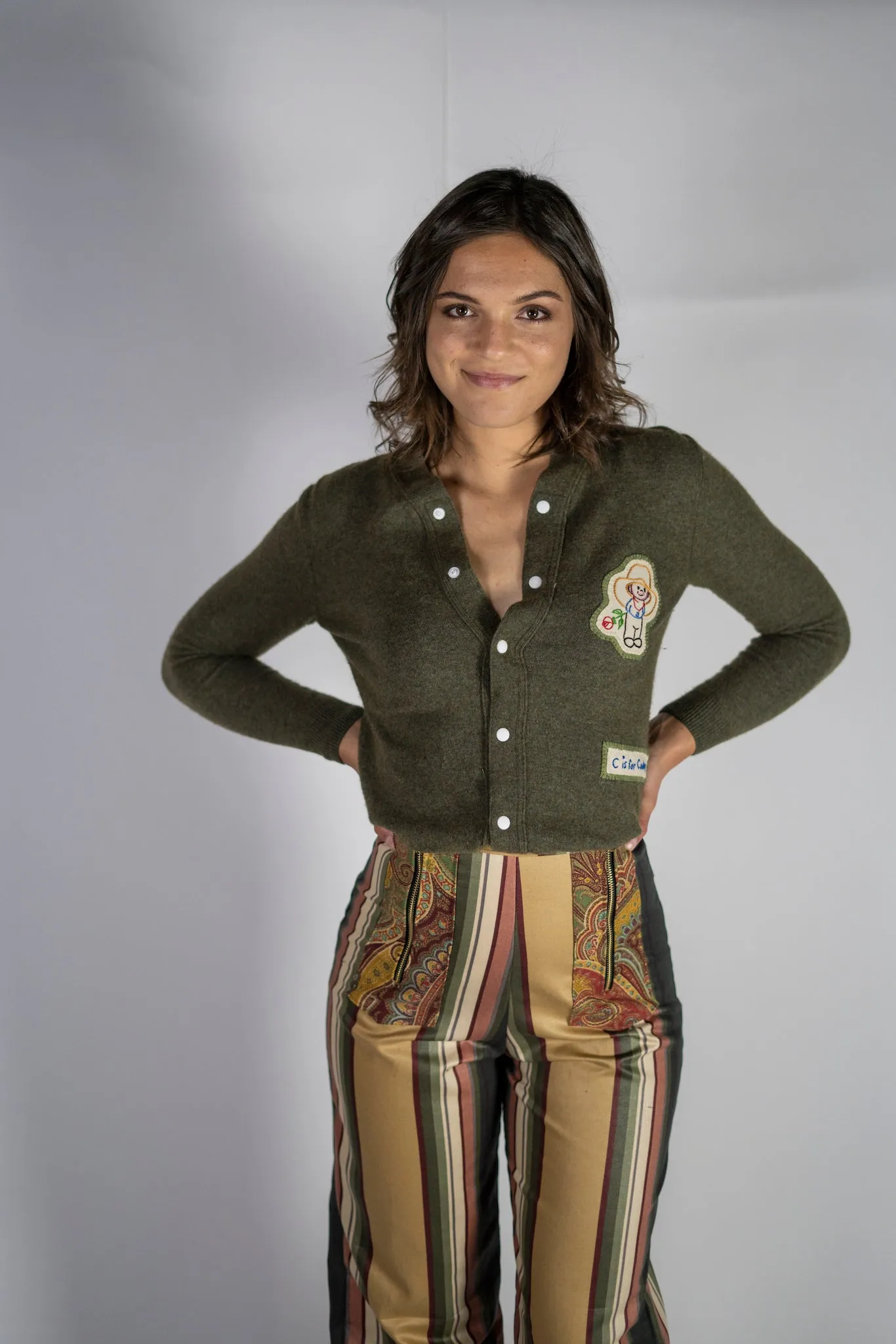 Vintage "C is for Cowboy" Cardigan sweater