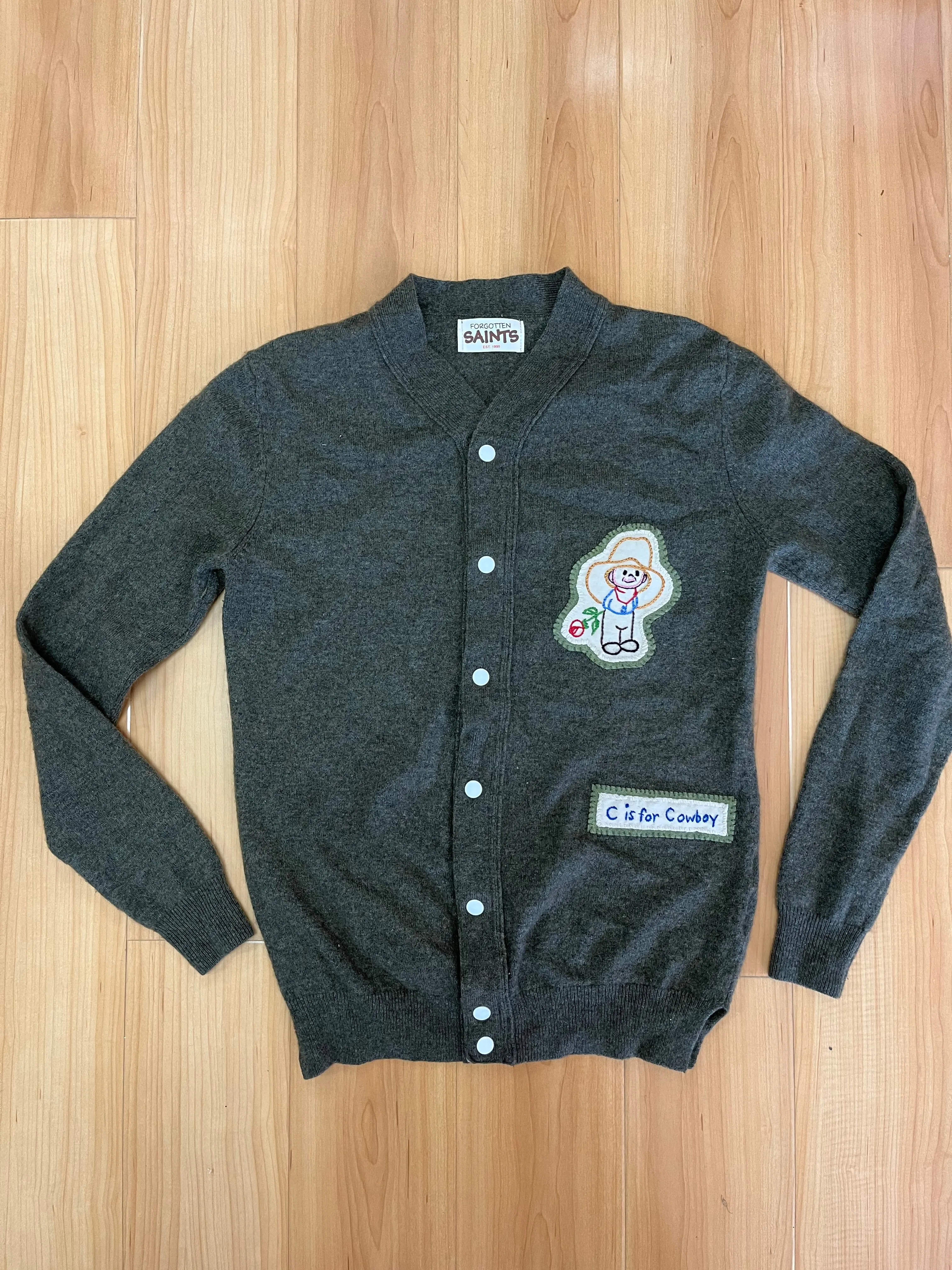 Vintage "C is for Cowboy" Cardigan sweater