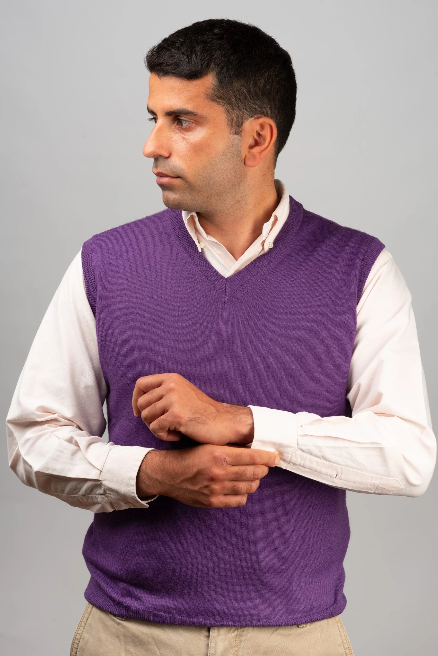 Violet Wool Vest