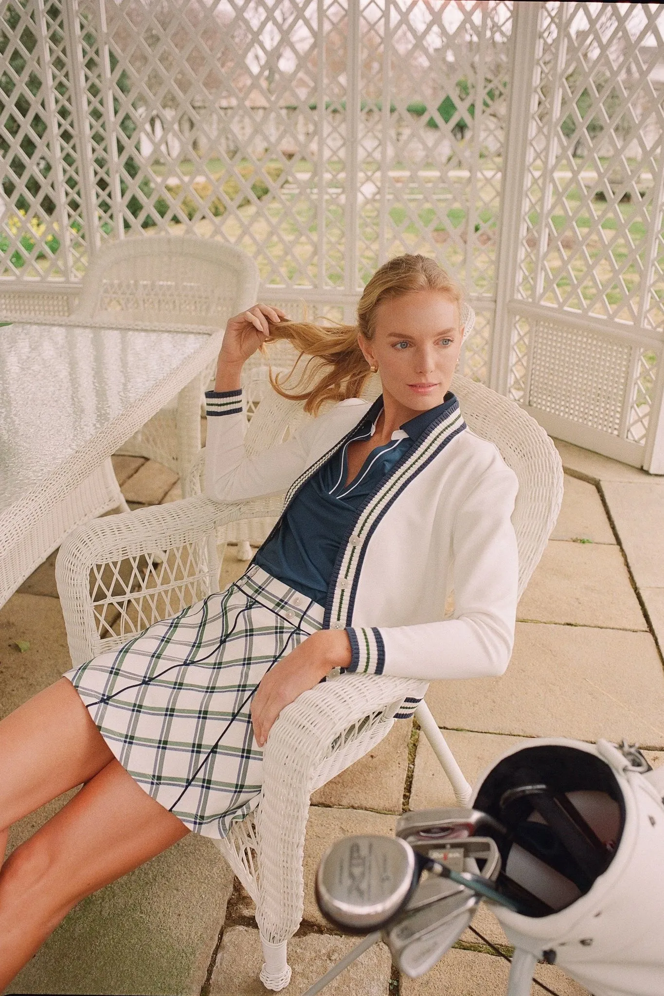 White Charley Golf Cardigan
