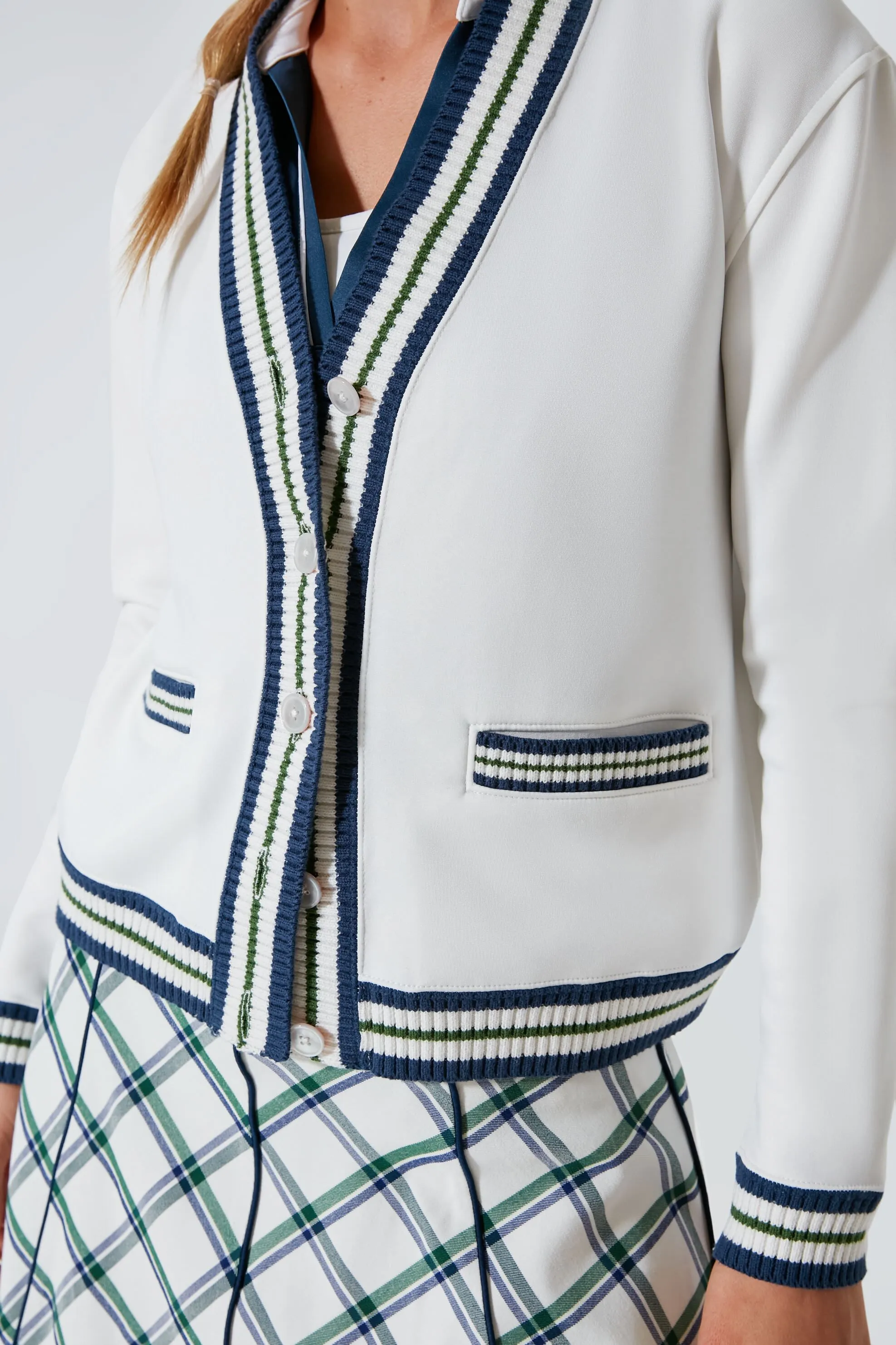 White Charley Golf Cardigan