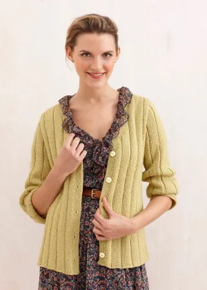Wide Rib Cardigan Pattern (Knit)