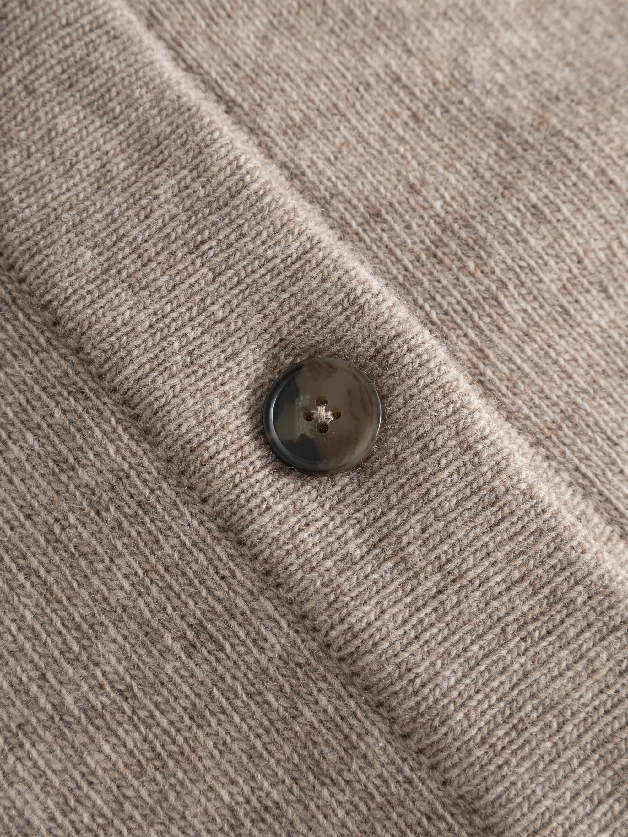 Wool long cardigan - Kelp melange