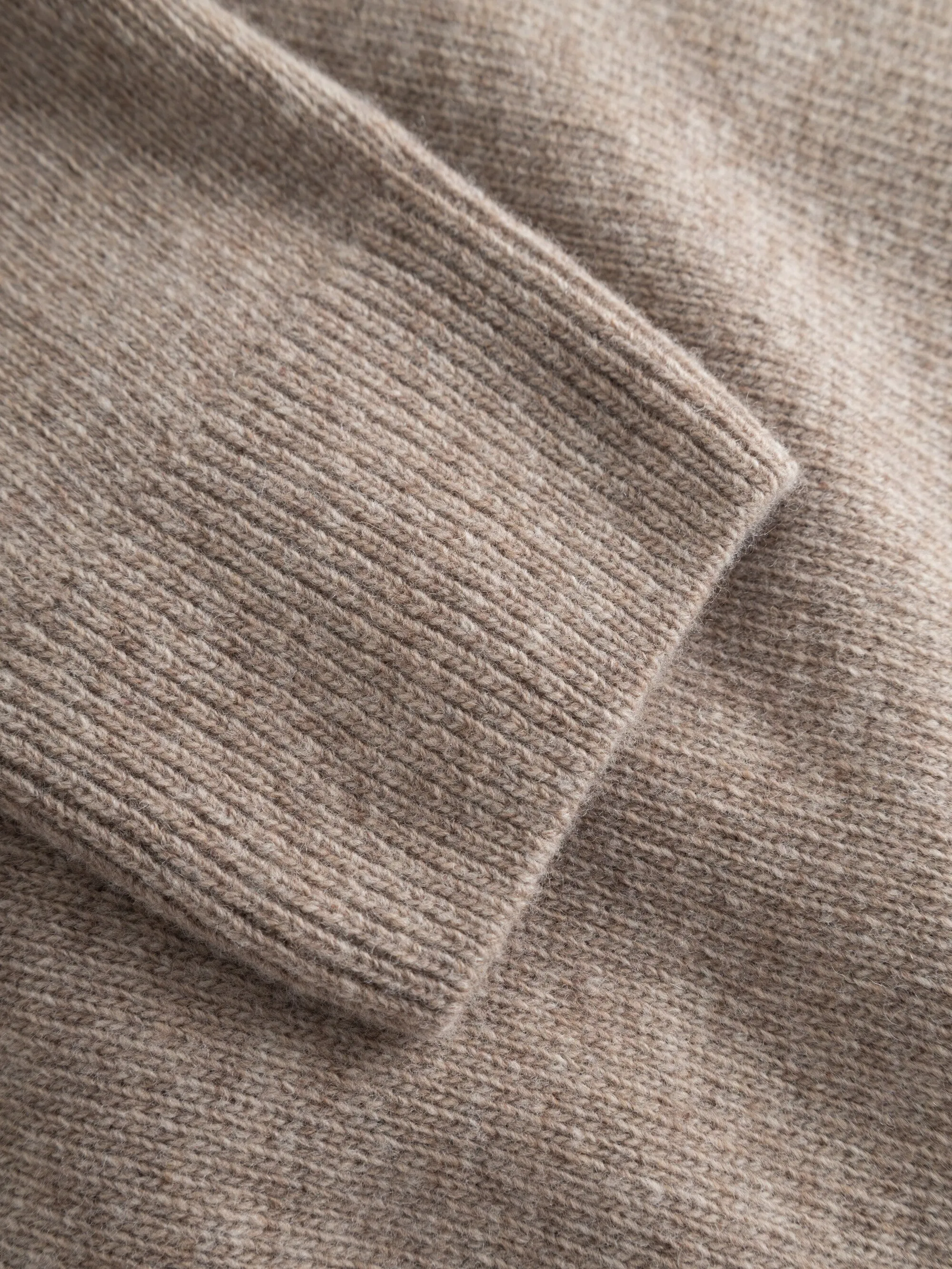 Wool long cardigan - Kelp melange