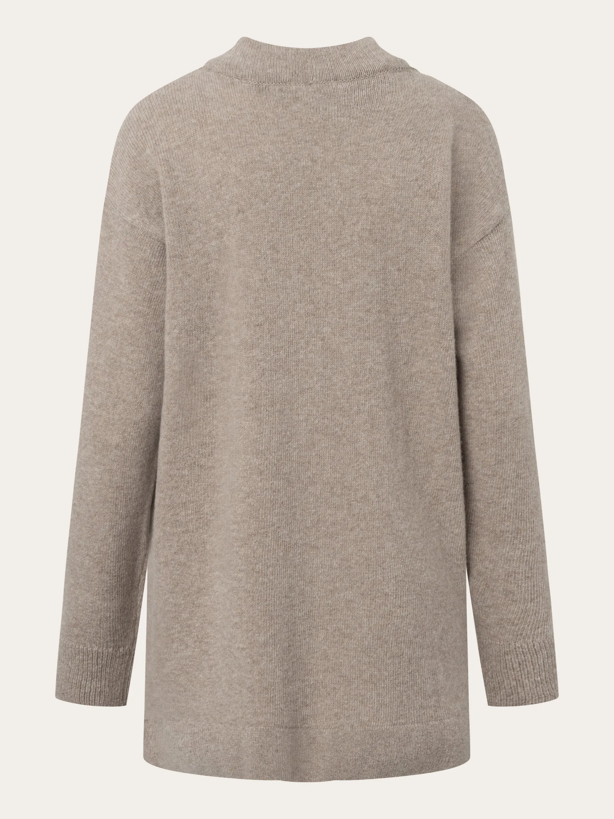 Wool long cardigan - Kelp melange